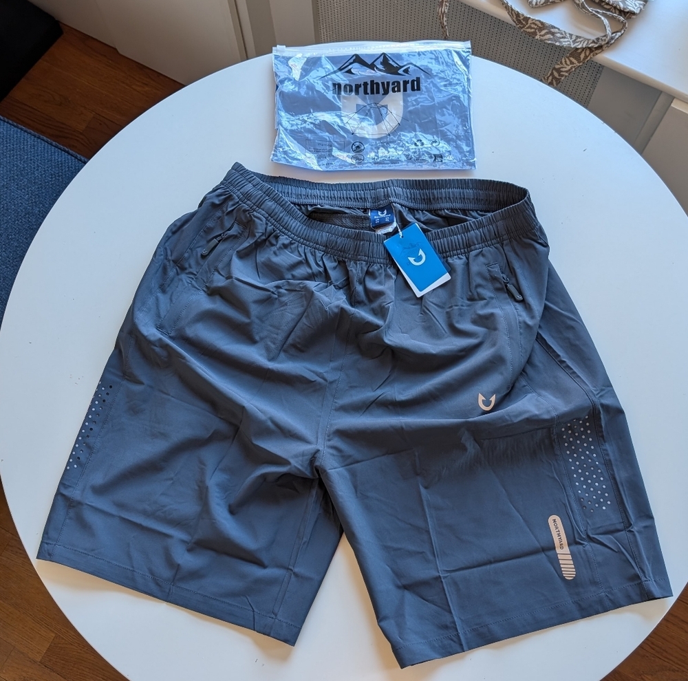 Men's Quick-Drying Athletic Shorts — Cool-Gray/Blue